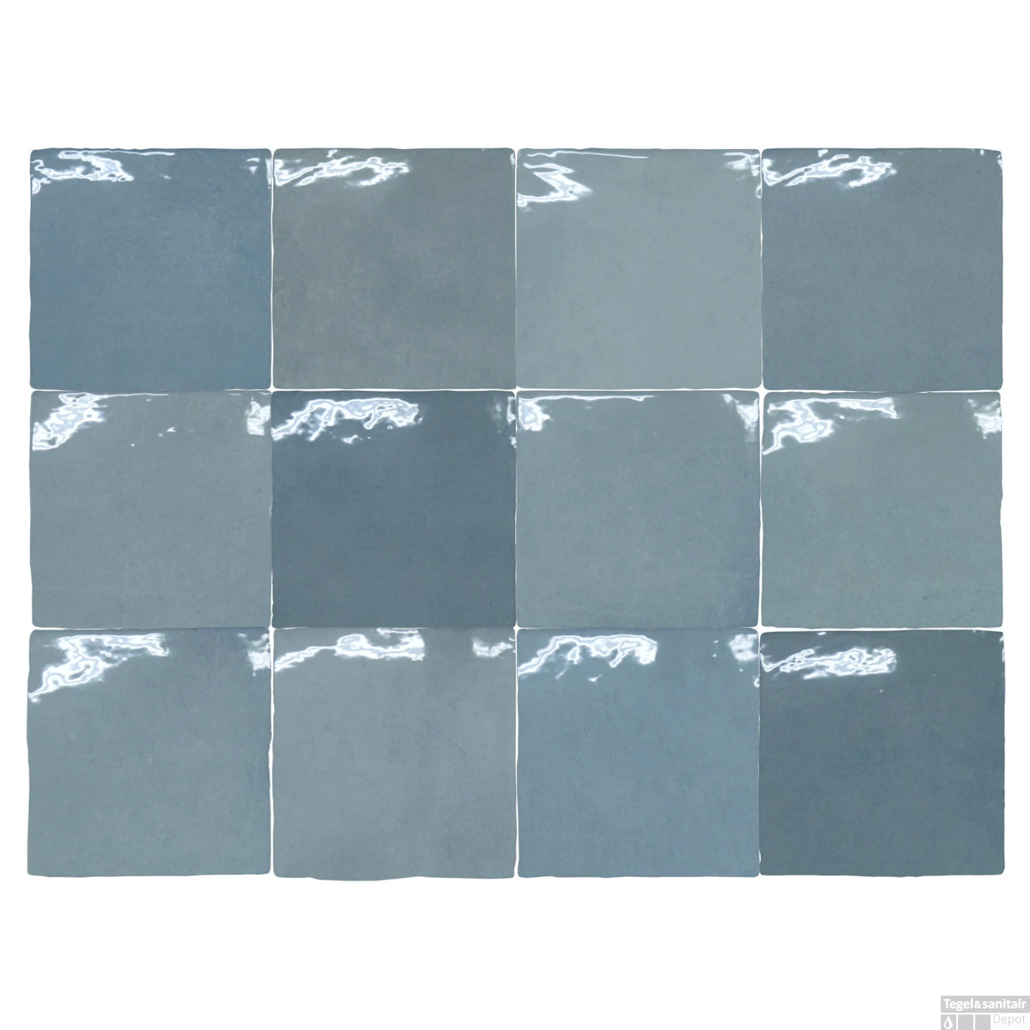 Wandtegel Rajoles Tesanal Azul Brillo 13x13 Cm (doosinhoud: 1,00 M2 Per Doos) 3 Wandtegel Rajoles Tesanal Azul Brillo 13x13 Cm (doosinhoud: 1,00 M2 Per Doos)