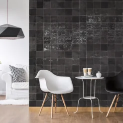 Wandtegel Rajoles Tesanal Charcoal Brillo 13x13 Cm (doosinhoud: 1,00 M2 Per Doos) 5 Wandtegel Rajoles Tesanal Charcoal Brillo 13x13 Cm (doosinhoud: 1,00 M2 Per Doos) -Goedkope Stijl Baden Winkel wandtegel grafti charcoal brillo 13x13 cm zwart sfeer