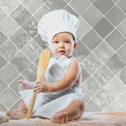 Wandtegel Rajoles Tesanal Gris Brillo 13x13 Cm (doosinhoud: 1,00 M2 Per Doos) -Goedkope Stijl Baden Winkel wandtegel grafti gris brillo 13x13 cm grijs sfeer