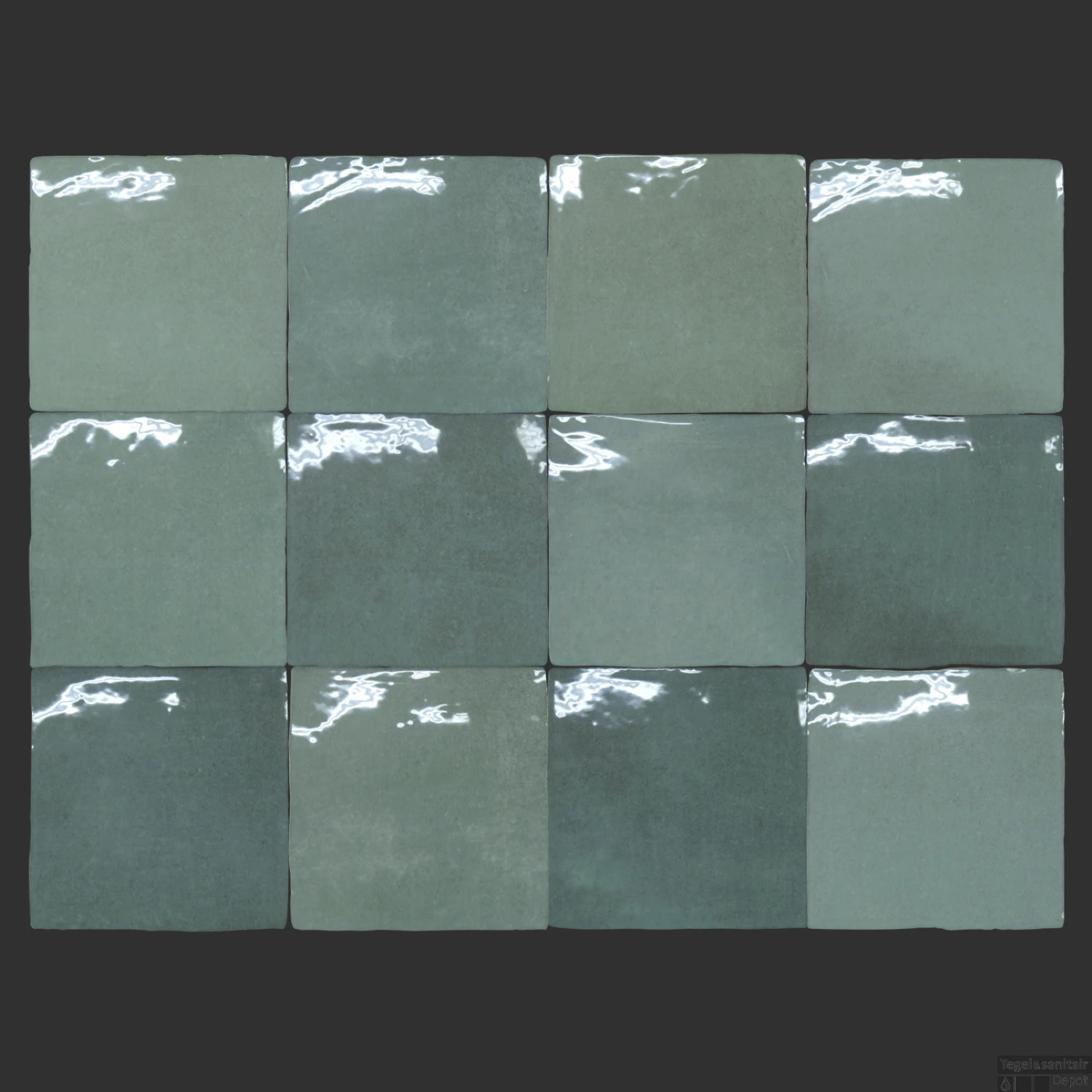 Wandtegel Rajoles Tesanal Verde Brillo 13x13 Cm (doosinhoud: 1,00 M2 Per Doos) 3 Wandtegel Rajoles Tesanal Verde Brillo 13x13 Cm (doosinhoud: 1,00 M2 Per Doos)