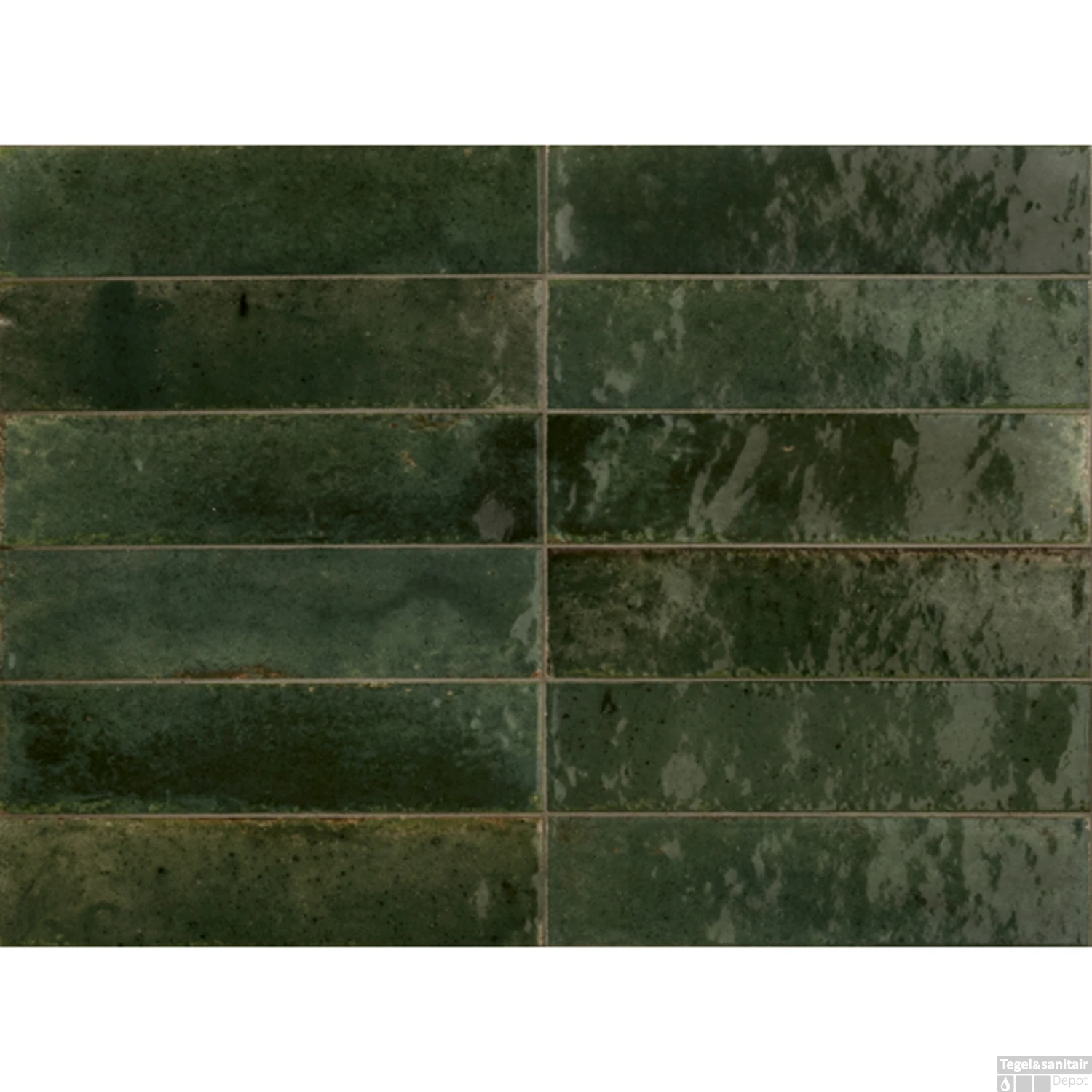 Wandtegel Ragno Look Oliva 6x24 Cm Glans Donker Groen (doosinhoud 0.52 M2) 5 Wandtegel Ragno Look Oliva 6x24 Cm Glans Donker Groen (doosinhoud 0.52 M2) - Afbeelding 3