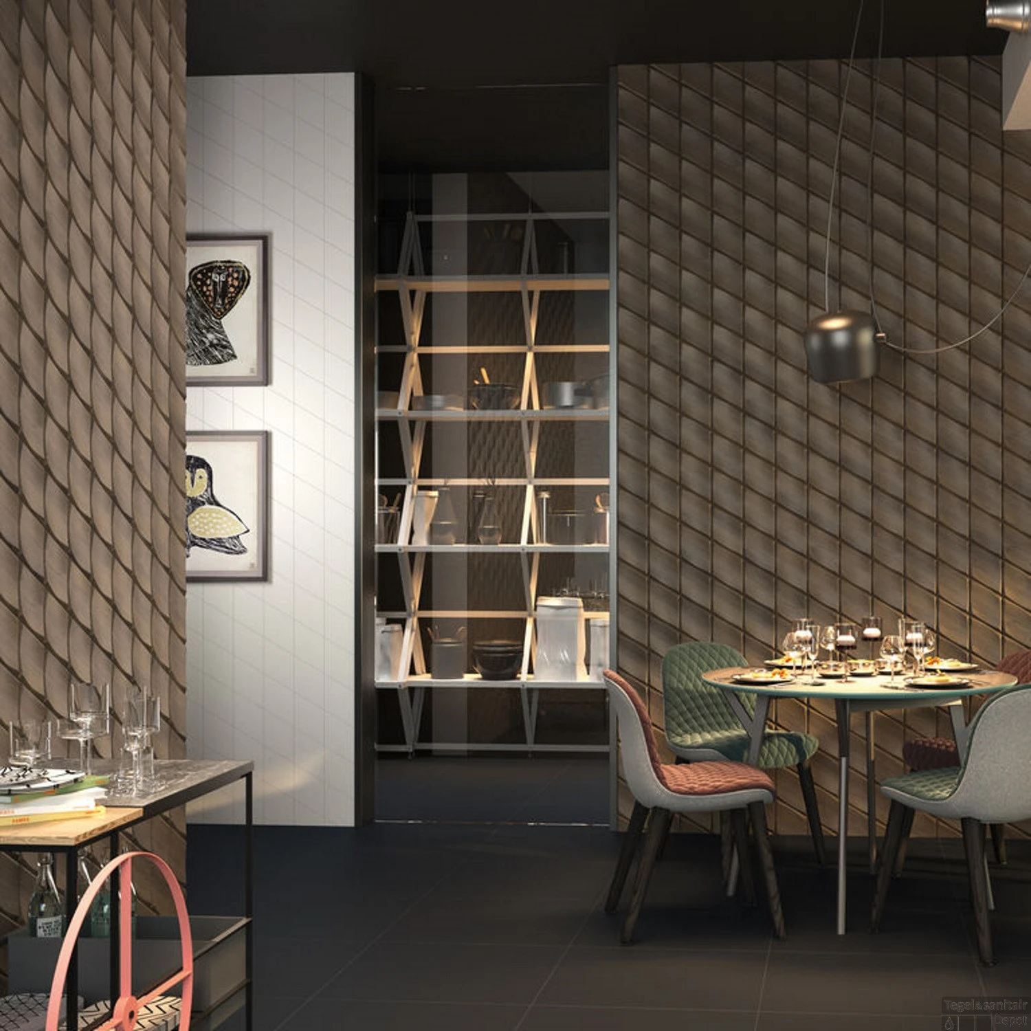 Wandtegel Zyx Diamond Area Walnut Wood 15x25.9 Cm Donker Hout (Doosinhoud 0,66m2) 3 Wandtegel Zyx Diamond Area Walnut Wood 15x25.9 Cm Donker Hout (Doosinhoud 0,66m2)