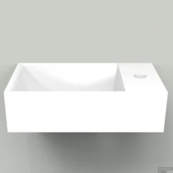 Fontein Arcqua Marble Free 40x22x12 Cm Kraangat Rechts Zonder Overloop Glanzend Wit -Goedkope Stijl Baden Winkel was105777 fontein arcqua marble free 40x22x12 cm kraangat rechts zonder overloop glanzend wit sfeer