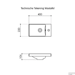 Fonteinset Industrieel BWS Frame Hangend 40 Cm Mat Zwart Aluminium Mat Wit (exclusief Kraan En Afvoer) -Goedkope Stijl Baden Winkel was116785 lm 190225