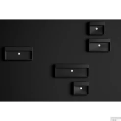 Fontein Clou Mini Wash Me 38x24x6cm Keramiek Mat Zwart (Met Kraangat) -Goedkope Stijl Baden Winkel wash me black spread bb 3