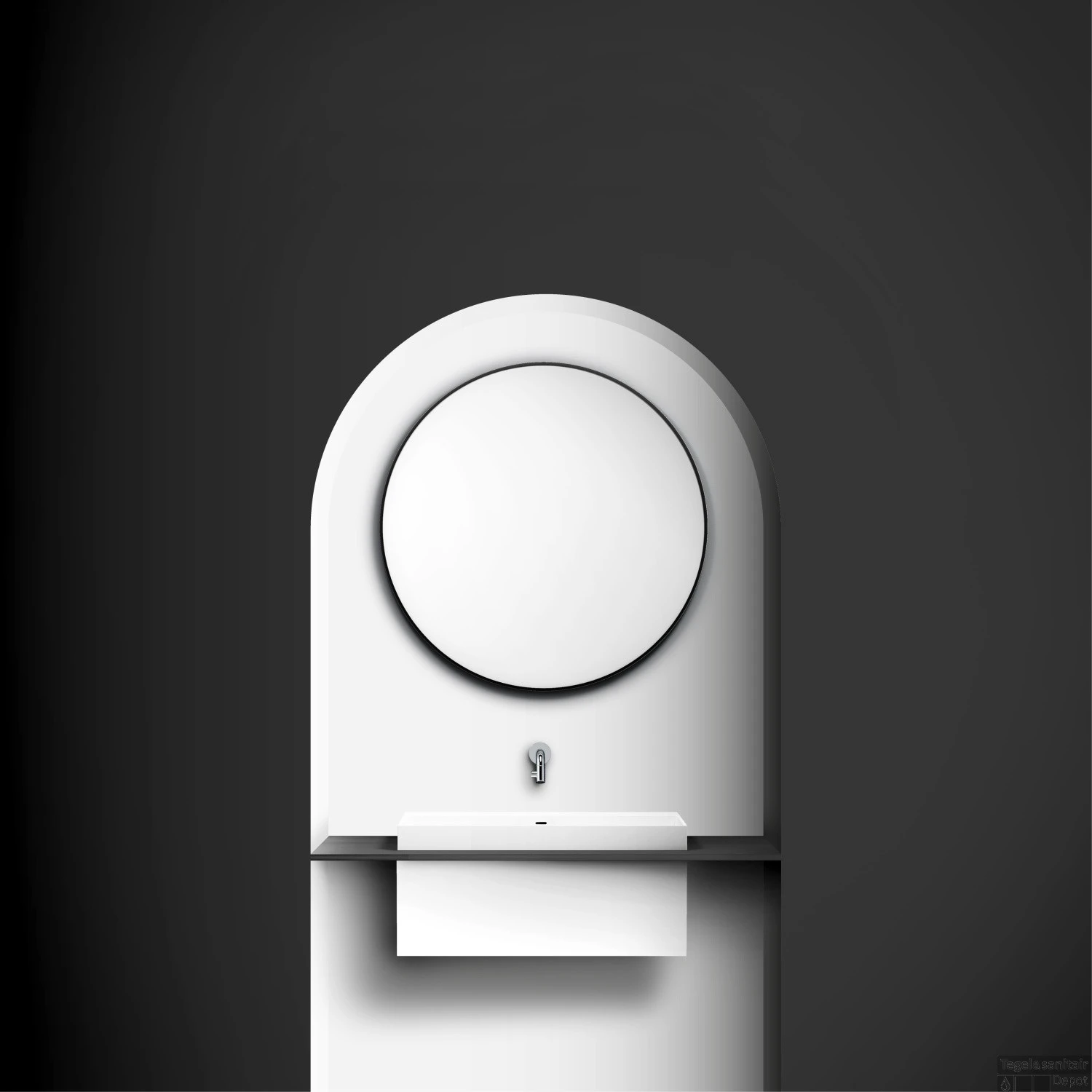 Clou Mini Wash Me Plus Fontein 48x32cm Met Voorbewerkt Kraangat Zonder Plug Wit Keramiek 7 Clou Mini Wash Me Plus Fontein 48x32cm Met Voorbewerkt Kraangat Zonder Plug Wit Keramiek - Afbeelding 5