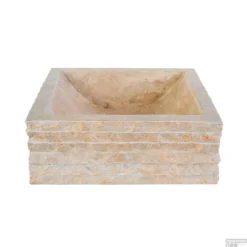 Waskom BWS Stone Vierkant 40x40x15 Cm Natuursteen Creme -Goedkope Stijl Baden Winkel waskom bws stone vierkant 40x40x15 cm natuursteen creme shop