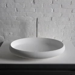 Opbouw Waskom Ideavit Solidego 60x40x11,2 Cm Solid Surface Mat Wit