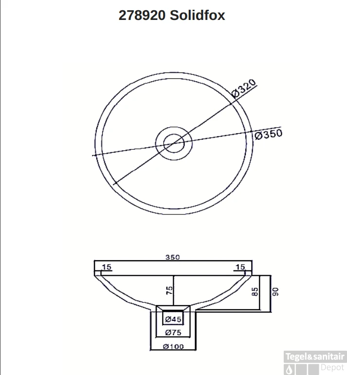 Opbouw Waskom Ideavit Solidfox 35x9 Cm Solid Surface Mat Wit 4 Opbouw Waskom Ideavit Solidfox 35x9 Cm Solid Surface Mat Wit - Afbeelding 2