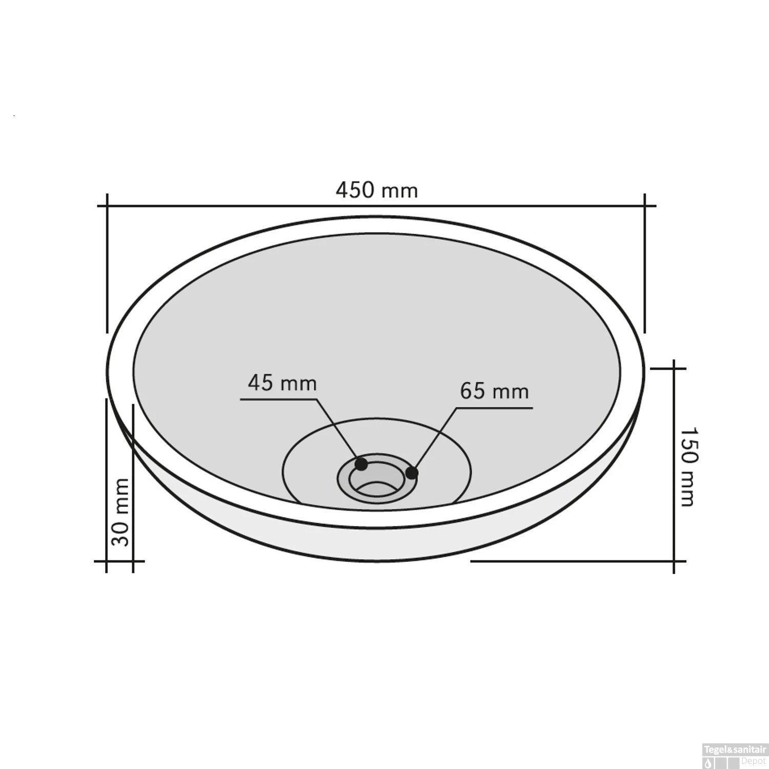 Waskom Imso Lavabo Rotondo Beige Grezzo Marmer 45x15cm 4 Waskom Imso Lavabo Rotondo Beige Grezzo Marmer 45x15cm - Afbeelding 2