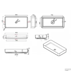 Waskom Opbouw Rechthoekig Luca Sanitair 80x40x13,5 Cm Solid Surface Mat Wit 7 Waskom Opbouw Rechthoekig Luca Sanitair 80x40x13,5 Cm Solid Surface Mat Wit -Goedkope Stijl Baden Winkel waskom opbouw luca sanitair mat glans wit luva1380m tech 1