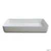 Waskom Opbouw Rechthoekig Luca Sanitair 80x40x13,5 Cm Solid Surface Mat Wit