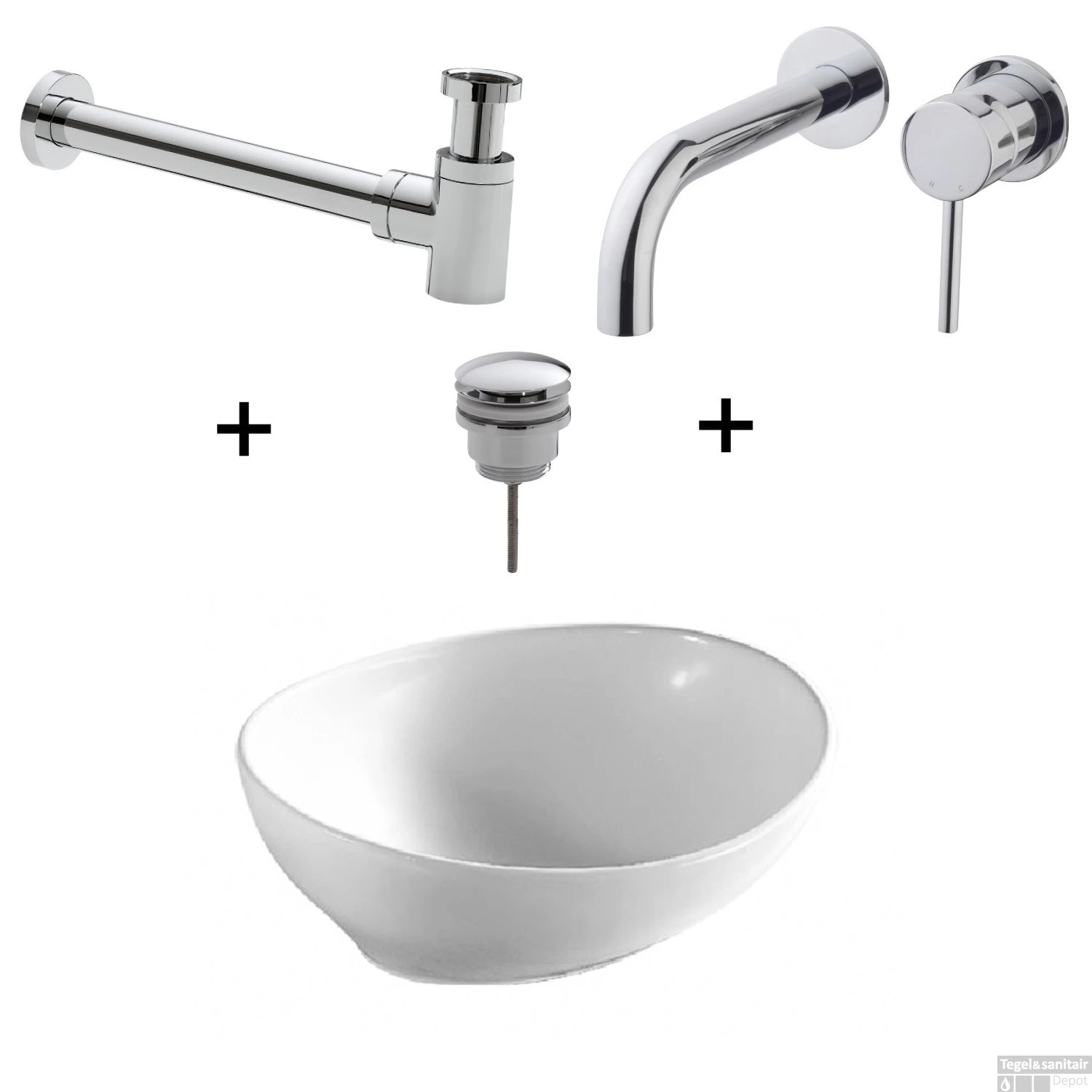 Waskomset Barco Incl Chromen Inbouwkraan Afvoer En Waste 3 Waskomset Barco Incl Chromen Inbouwkraan Afvoer En Waste