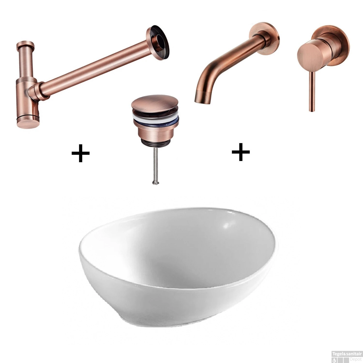 Waskomset Barco Incl Geborsteld Koper Inbouwkraan Afvoer En Waste 3 Waskomset Barco Incl Geborsteld Koper Inbouwkraan Afvoer En Waste