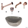 Waskomset Lombok Geborsteld Koper (Incl Kraan Afvoer En Waste) 1 Waskomset Lombok Geborsteld Koper (Incl Kraan Afvoer En Waste) -Goedkope Stijl Baden Winkel waskomset lombok koper incl kraan afvoer en waste 1