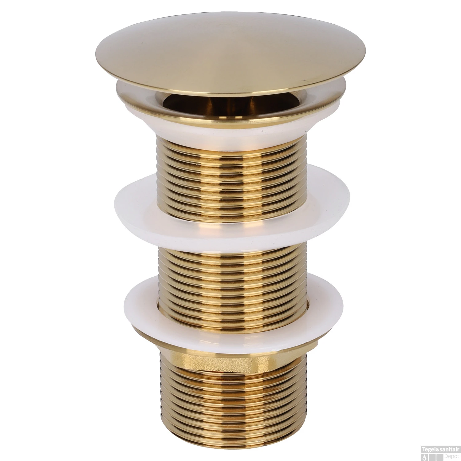 Wastafel Afvoerplug Differnz Always Open 10 Cm Mat Goud