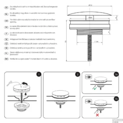 Wastafel Afvoerplug Differnz Always Open 7 Cm Gunmetal -Goedkope Stijl Baden Winkel wastafel afvoerplug differnz always open 7 cm gunmetal detail