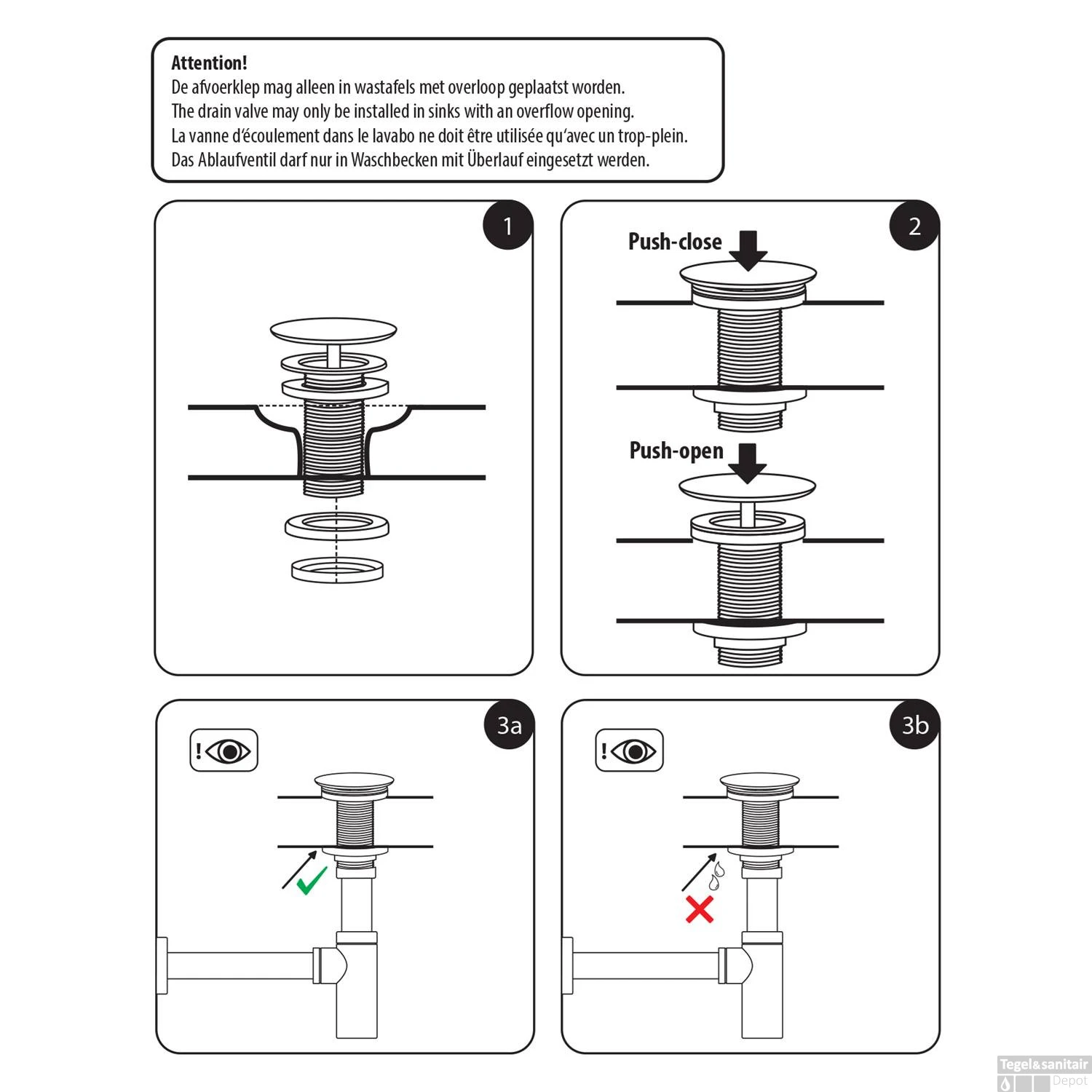 Wastafel Afvoerplug Differnz Pop Up Design 9.8 Cm Glans Chroom 6 Wastafel Afvoerplug Differnz Pop Up Design 9.8 Cm Glans Chroom - Afbeelding 4