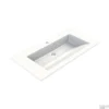 Wastafel Allibert Slide 90x46,2x2 Cm Met Kraangat Polybeton Glanzend Wit