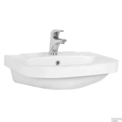 Wastafel Boss & Wessing 56x45cm Keramiek Wit Met Kraangat