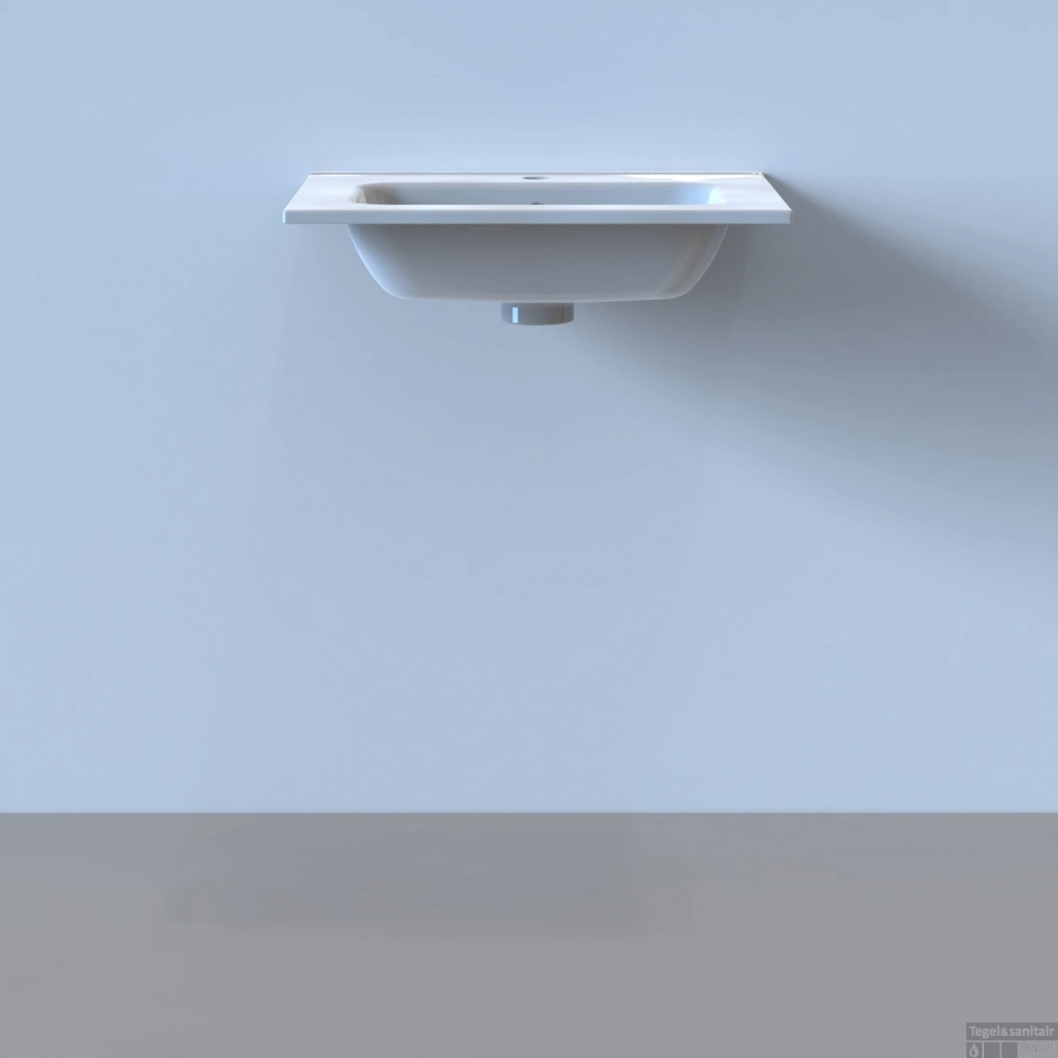 Wastafel Boss & Wessing Pakaru 61x46,5x17 Glans Wit (1 Kraangat) 4 Wastafel Boss & Wessing Pakaru 61x46,5x17 Glans Wit (1 Kraangat) - Afbeelding 2