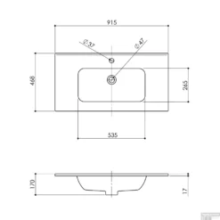 Wastafel Boss & Wessing Pakaru 91x46,5x17 Glans Wit (1 Kraangat) 10 Wastafel Boss & Wessing Pakaru 91x46,5x17 Glans Wit (1 Kraangat) -Goedkope Stijl Baden Winkel wastafel bws pakaru was102684 tech