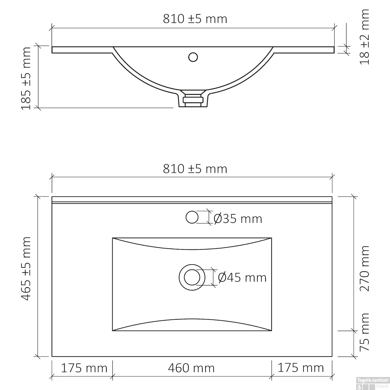Wastafel Differnz Country Slide Keramiek Wit 4 Wastafel Differnz Country Slide Keramiek Wit - Afbeelding 2