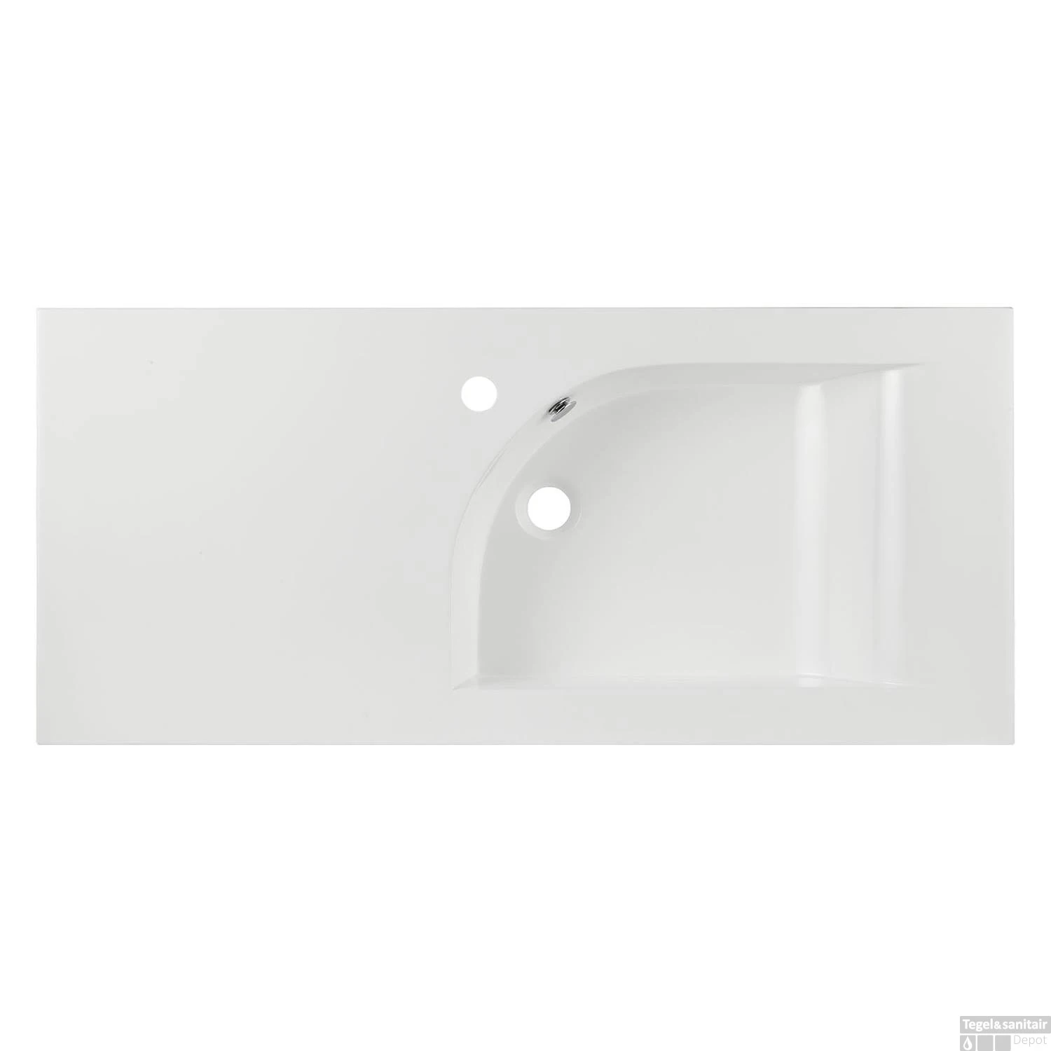 Wastafel Differnz Style 100 Cm Asymmetrisch Links Wit 3 Wastafel Differnz Style 100 Cm Asymmetrisch Links Wit