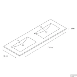 Wastafel Differnz Style 120 Cm 2 Kraangaten Wit 5 Wastafel Differnz Style 120 Cm 2 Kraangaten Wit -Goedkope Stijl Baden Winkel wastafel differnz style 120 cm 2 kraangaten wit tech