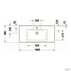 Wastafel Duravit D-Neo WonderGliss Met Overloop Kraanvlak 1 Kraangat 100.5 Cm Hoogglans Wit -Goedkope Stijl Baden Winkel wastafel duravit d neo wondergliss met overloop kraanvlak 1 kraangat 100.5 cm hoogglans wit tech2
