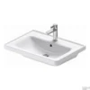 Wastafel Duravit D-Neo WonderGliss Met Rand Overloop Kraanvlak 1 Kraangat 65 Cm Hoogglans Wit