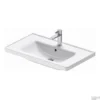 Wastafel Duravit D-Neo WonderGliss Met Rand Overloop Kraanvlak 1 Kraangat 80 Cm Hoogglans Wit