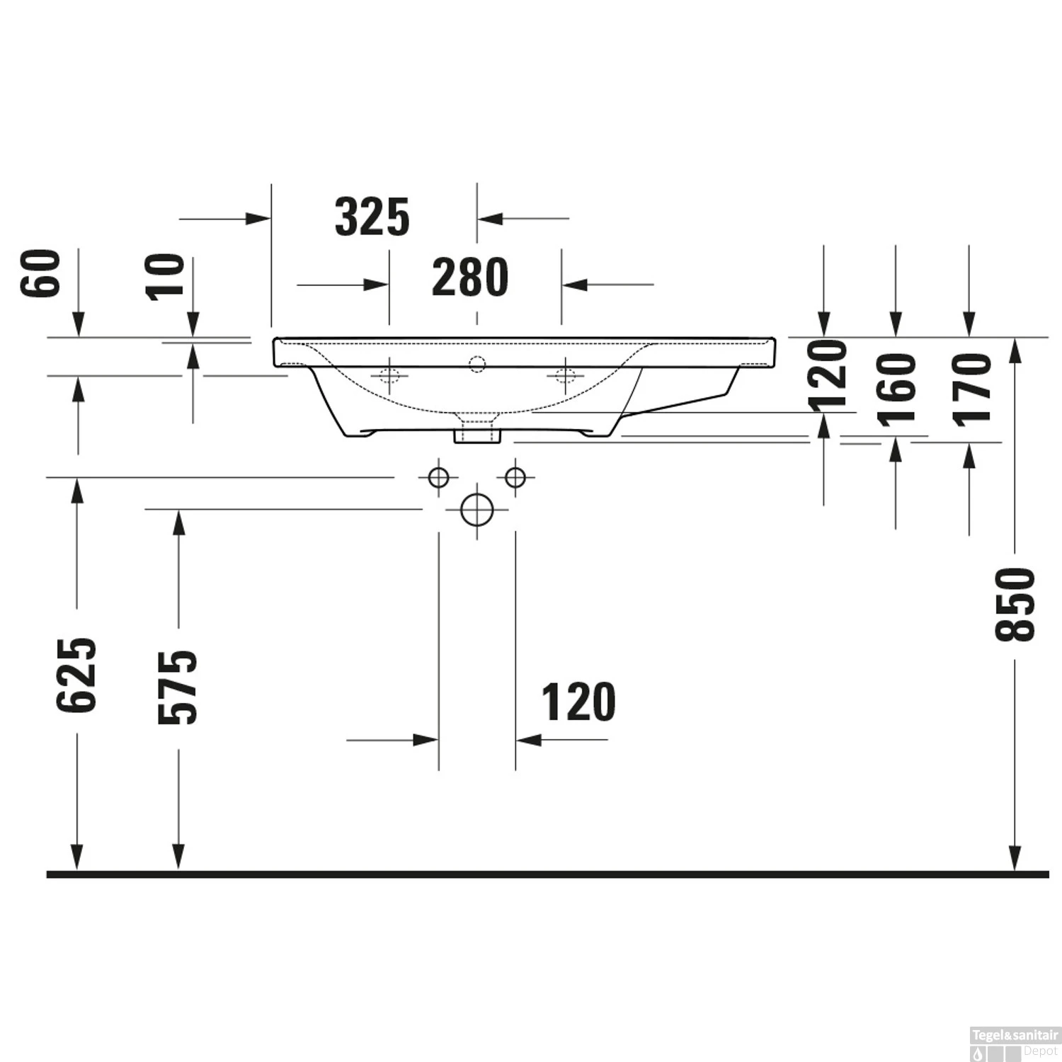 Wastafel Duravit D-Neo WonderGliss Rand Overloop Kraanvlak Zonder Kraangat 80 Cm Hoogglans Wit Links 6 Wastafel Duravit D-Neo WonderGliss Rand Overloop Kraanvlak Zonder Kraangat 80 Cm Hoogglans Wit Links - Afbeelding 4