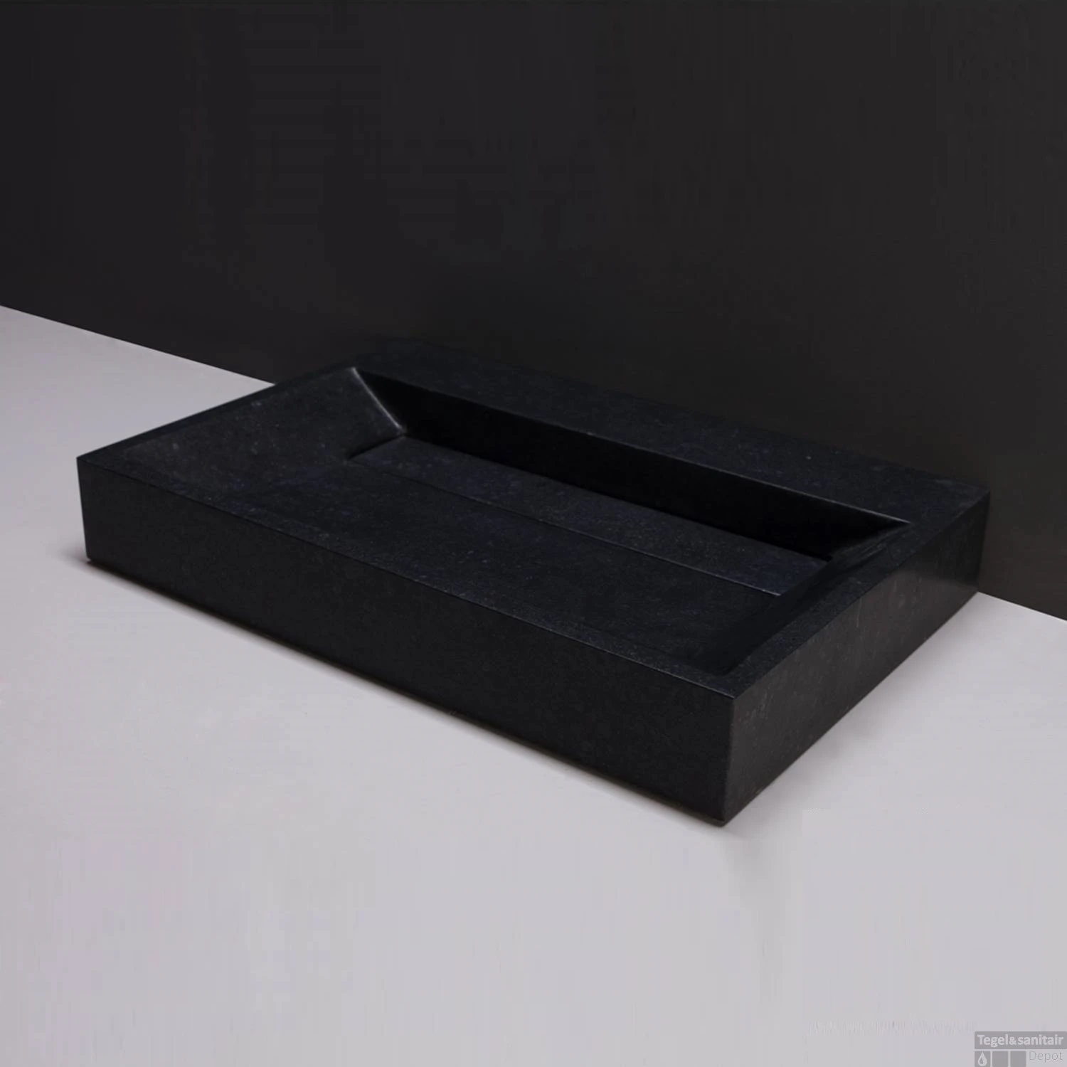 Wastafel Forzalaqua Bellezza Graniet Gezoet Zonder Kraangat 80,5x51,5x9 Cm