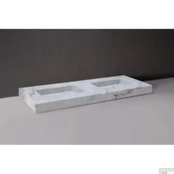 Wastafel Forzalaqua Napoli Carrara Gepolijst 160x60x9 Cm Zonder Kraangat