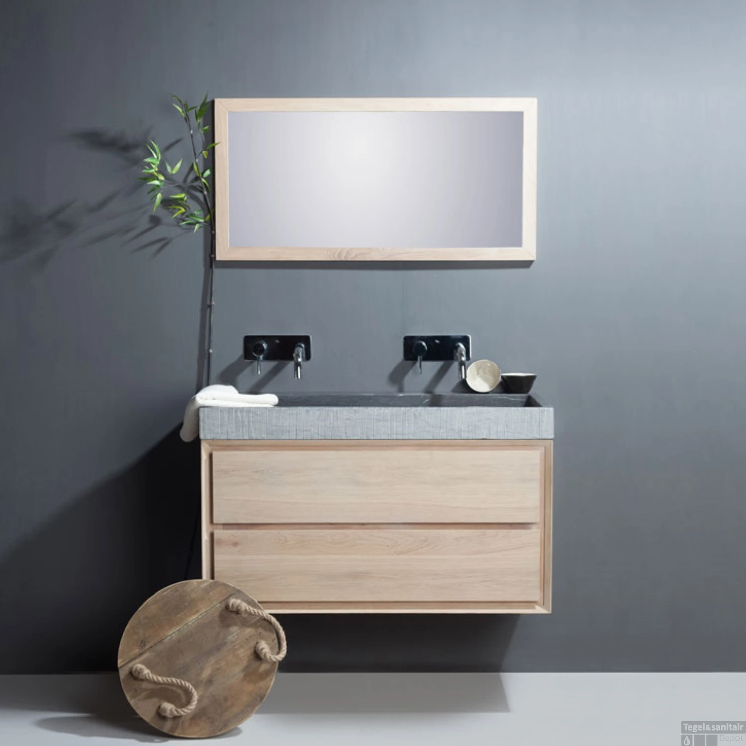 Wastafel Forzalaqua Oslo Hardsteen Gefrijnd Met Kraangat Antraciet 60x40x9 Cm 5 Wastafel Forzalaqua Oslo Hardsteen Gefrijnd Met Kraangat Antraciet 60x40x9 Cm - Afbeelding 3