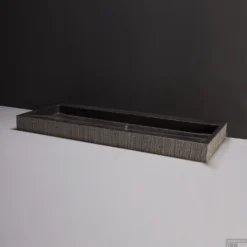 Wastafel Forzalaqua Oslo Hardsteen Gefrijnd Zonder Kraangat Antraciet 120,5x51,5x9 Cm