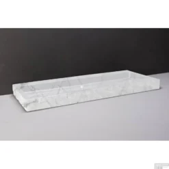 Wastafel Forzalaqua Palermo Carrara Gepolijst & Gekapt 100,5x51,5x9 Cm 2 Kraangaten