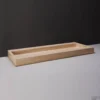 Wastafel Forzalaqua Palermo Travertin Gezoet 2 Kraangaten Beige 120,5x51,5x9 Cm