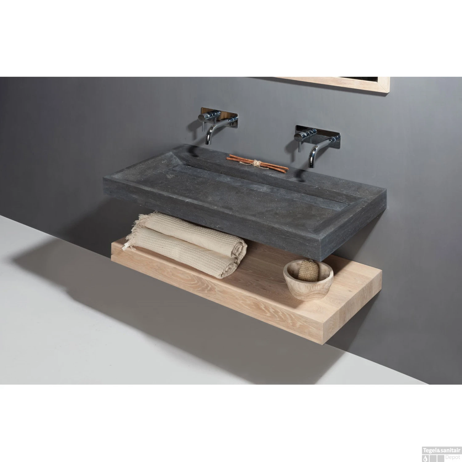 Wastafel Forzalaqua Stockholm Hardsteen Gezoet Zonder Kraangat 120,5x51,5x9,5 Cm 3 Wastafel Forzalaqua Stockholm Hardsteen Gezoet Zonder Kraangat 120,5x51,5x9,5 Cm