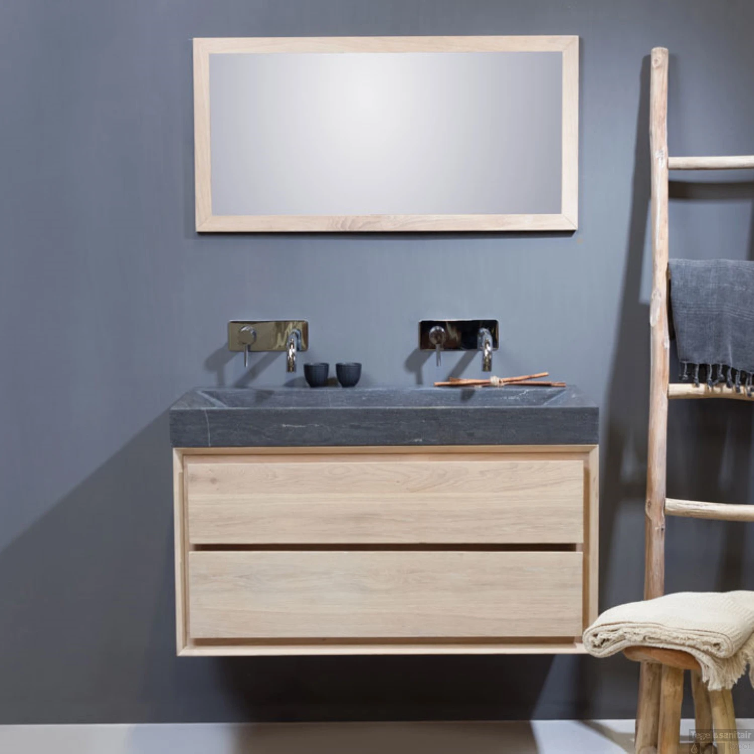 Wastafel Forzalaqua Stockholm Hardsteen Gezoet Zonder Kraangat 120,5x51,5x9,5 Cm 4 Wastafel Forzalaqua Stockholm Hardsteen Gezoet Zonder Kraangat 120,5x51,5x9,5 Cm - Afbeelding 2