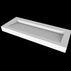 Wastafel Ideavit Solidsquare B-10 120x46x10 Cm Solid Surface Mat Wit