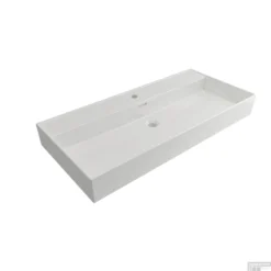 Wastafel Plieger Kansas 1 Kraangat 100x46,6 Cm Met Overloop Wit