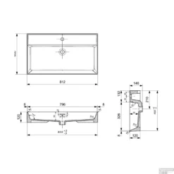 Wastafel Plieger Kansas 1 Kraangat Met Overloop 80x46,6 Cm (3 Verschillende Kleuren) -Goedkope Stijl Baden Winkel wastafel salenzi cloud 1 kraangat 80x45 cm wit tech 2