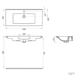 Wastafel Sanicare Q10 Keramiek 100x45 Cm Wit (excl. Meubel) -Goedkope Stijl Baden Winkel wastafel sanicare q10 keramiek 100x45 cm wit excl. meubel tech