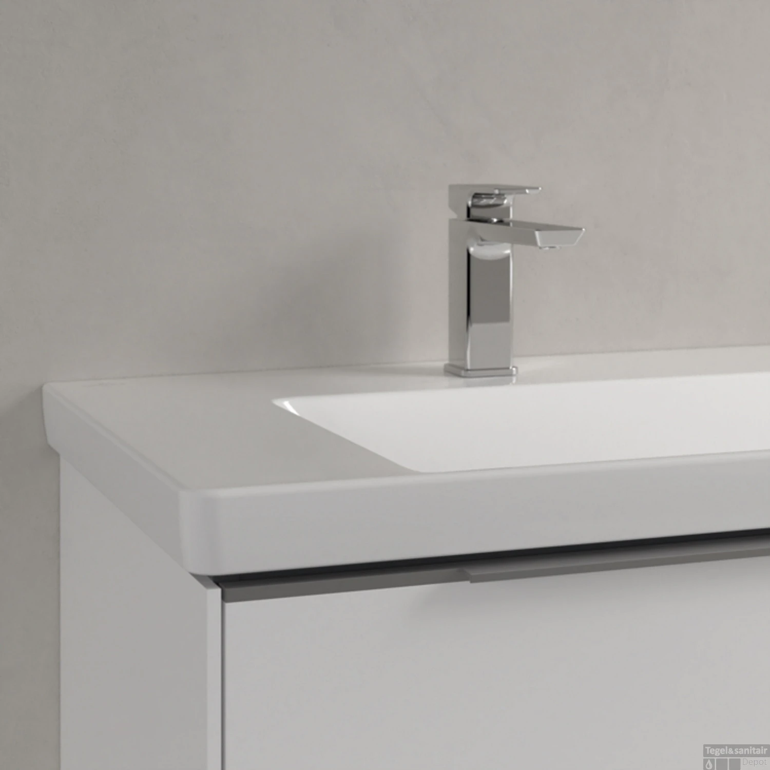 Wastafel Villeroy & Boch Subway 3.0 2 Kraangaten Zonder Overloop 130x47x16.5 Cm Wit Alpin 6 Wastafel Villeroy & Boch Subway 3.0 2 Kraangaten Zonder Overloop 130x47x16.5 Cm Wit Alpin - Afbeelding 4