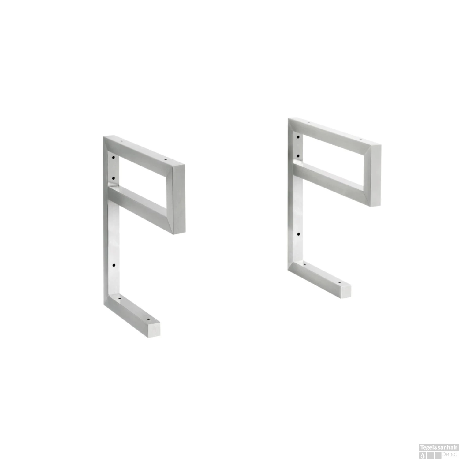 Wastafelbeugel Casajoy E-Vorm 48x50cm RVS 3 Wastafelbeugel Casajoy E-Vorm 48x50cm RVS
