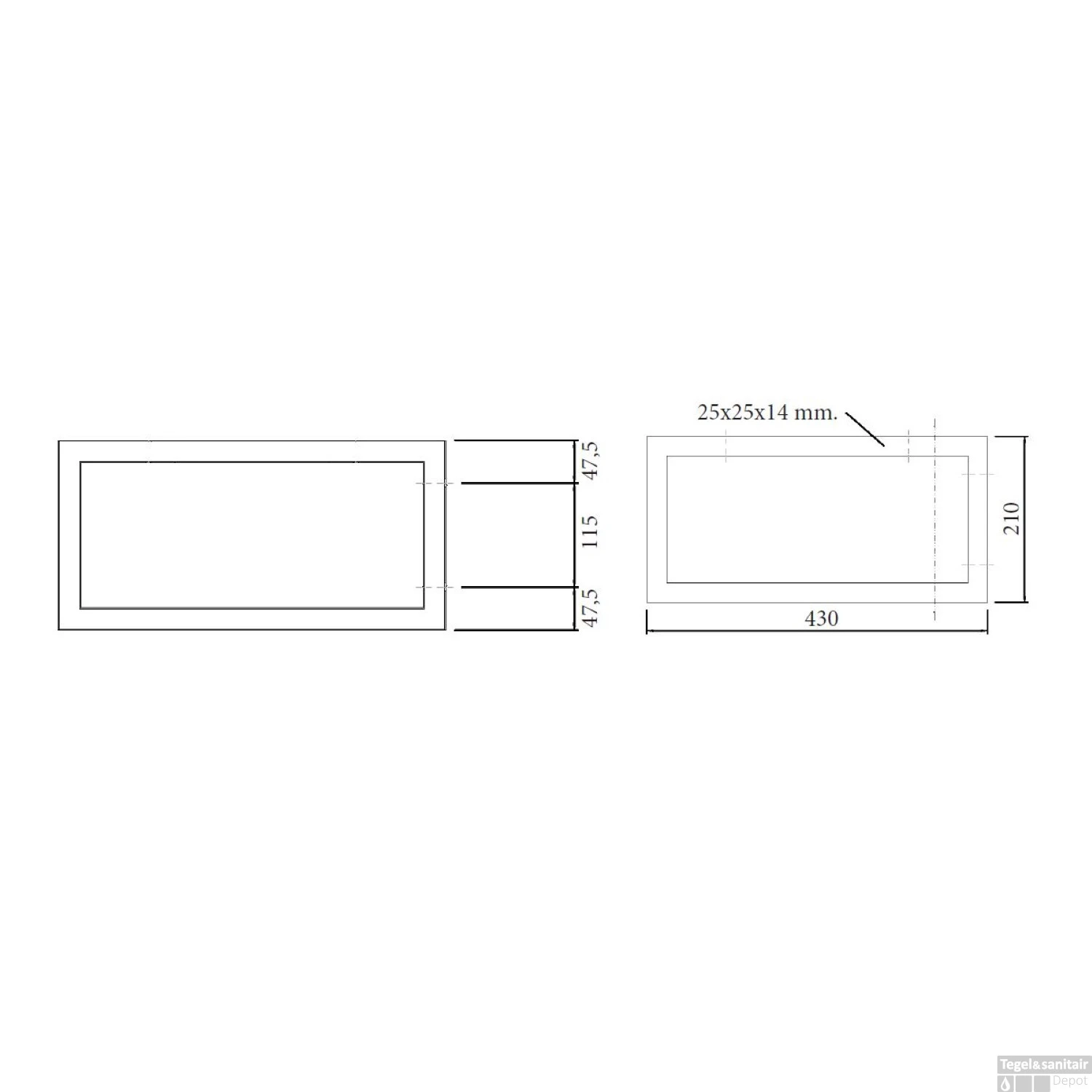 Wastafelbeugel Sanicare 21x43 Cm Chroom (per Stuk) 5 Wastafelbeugel Sanicare 21x43 Cm Chroom (per Stuk) - Afbeelding 3