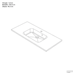 Wastafel Allibert Style 100,5x1,8x46,5 Cm Mat Wit 5 Wastafel Allibert Style 100,5x1,8x46,5 Cm Mat Wit -Goedkope Stijl Baden Winkel wastafelblad allibert style 100 5x1 8x46 5 cm mat wit tec