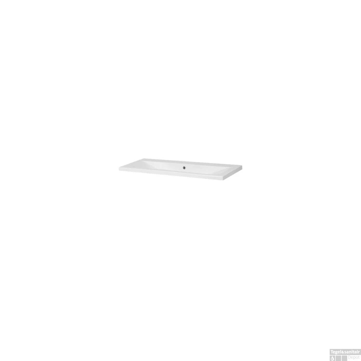 Wastafelblad Exclusive Line 100 Bari 1 Kraangat 4 Wastafelblad Exclusive Line 100 Bari 1 Kraangat - Afbeelding 2